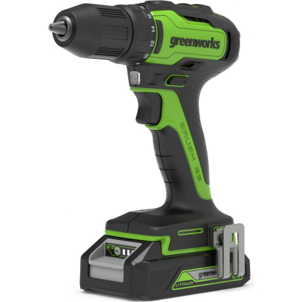 Дрель аккумуляторная GREENWORKS GD24DD35 24 V c акк и з/у   3704007UA