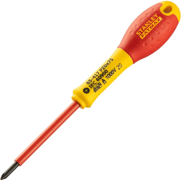 Отвертка электрика STANLEY FATMAX 1000B шлиц Pozidriv 0x75мм     0-65-417