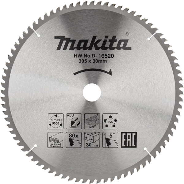 Диск п/п Makita 305*30*80   (D-16520) алюминий