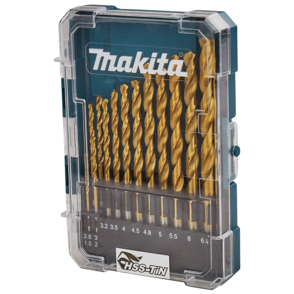 Набор сверл Makita по металлу HSS-TiN 13 шт   D-72855