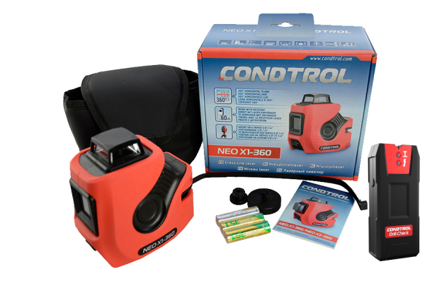 Лазерный уровень CONDTROL NEO X1-360 + сканер проводки Drill Check  1-2-180