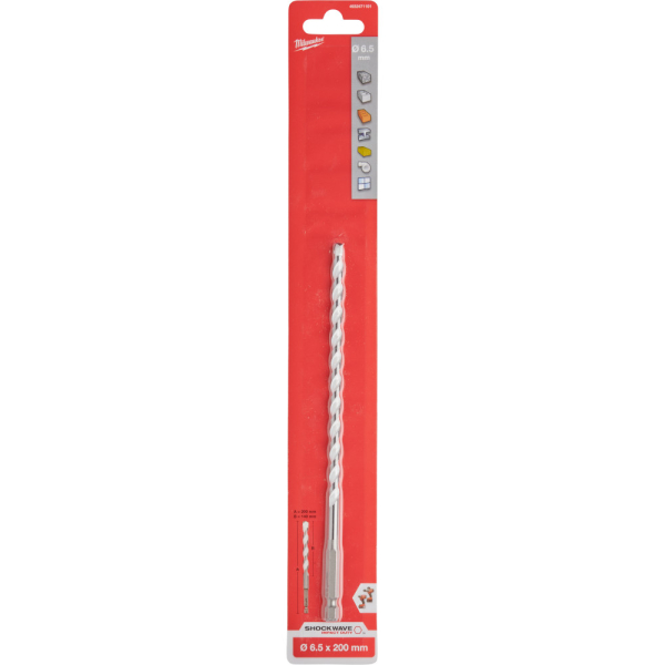 Сверло Milwaukee HEX GEN II по мультиматериалам 6.5x200
