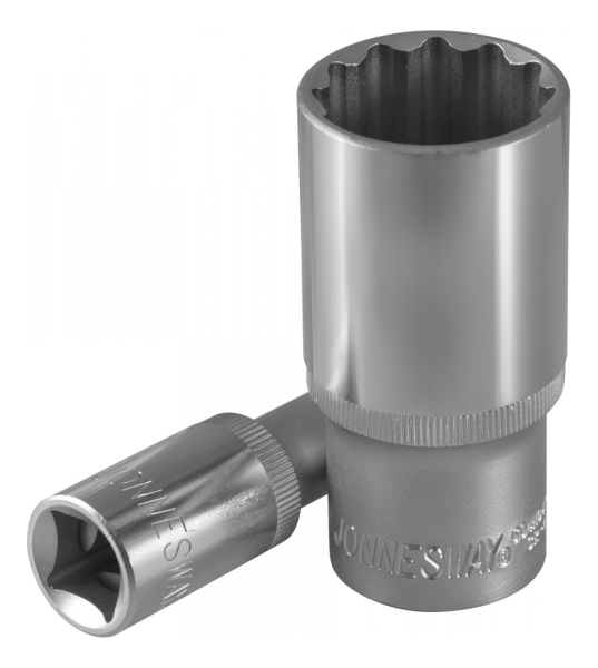 Головка торцевая JONNESWAY глубокая 12-гранная 1/2"DR 12мм