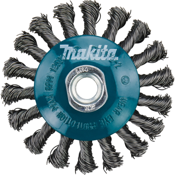 Щетка Makita 100 мм коническая пучки витой проволоки для УШМ   D-39861