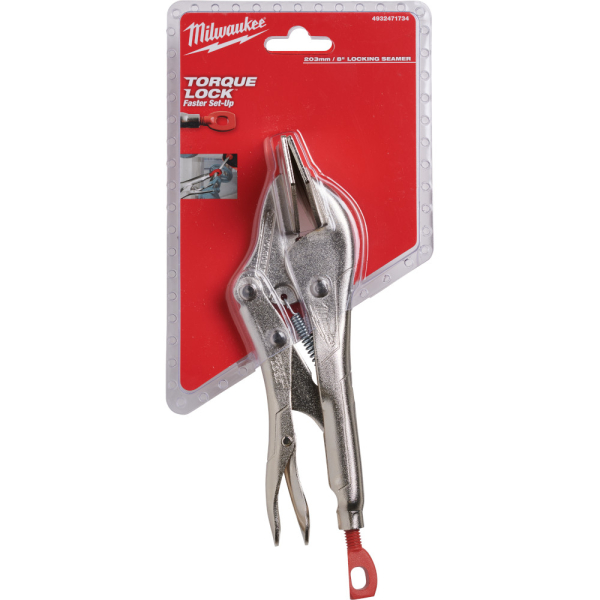 Зажим Milwaukee GEN II TORQUE LOCK 8" с прямыми широкими губками 200мм