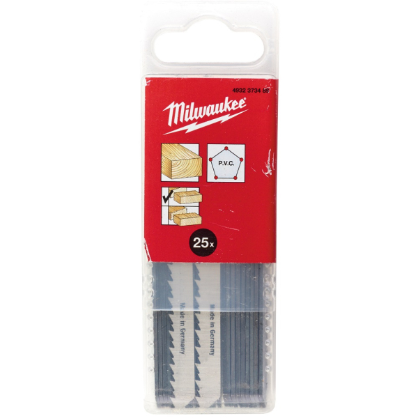 Пилочки Milwaukee для лобзика T101B 75 мм 25 шт