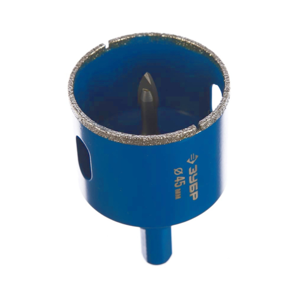 Коронка алмазная ЗУБР "ЭКСПЕРТ" по керамике 45 мм   29850-45