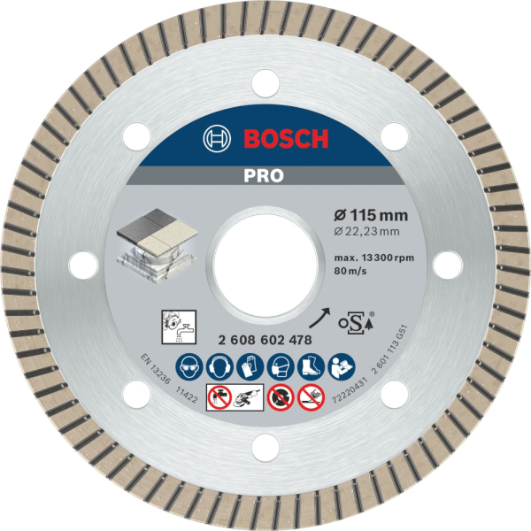 Диск алмазный BOSCH Best for Ceramic 115*22.2 турбо   2.608.602.478
