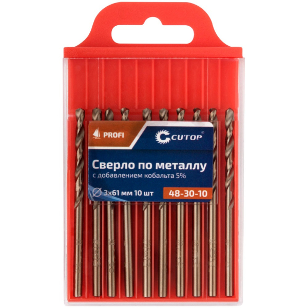 Сверло Cutop Profi 3*61 по металлу 10 шт   48-30-10