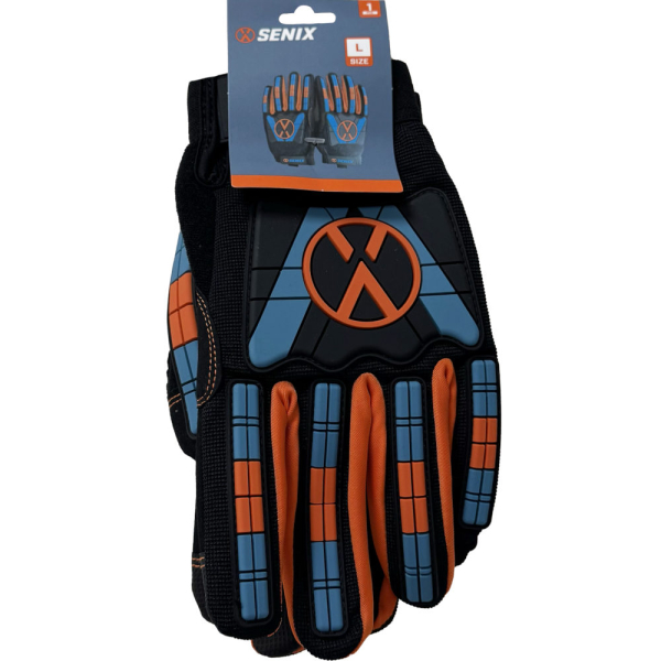 Перчатки рабочие SENIX с защитой от ударов, размер L   AEPA-0004