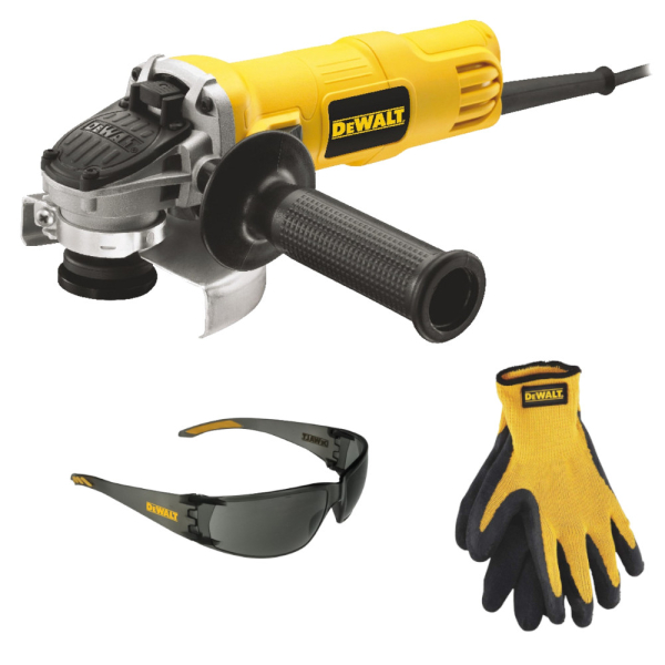 УШМ DEWALT DWE 4051 G + очки и перчатки