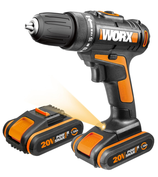 Дрель аккумуляторная WORX WX101 АКБx2 1,5Ач ЗУ 0,4А