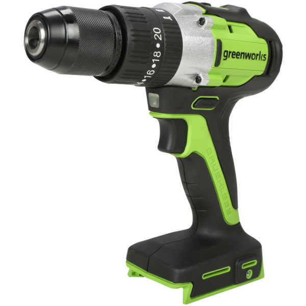 Дрель-шуруповерт аккумуляторный GREENWORKS GD24DD60K2 24 V 2Ач   3704107CUA