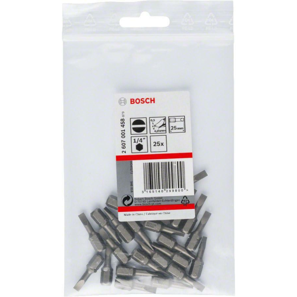 Набор бит BOSCH из 25 штук S 0.5*4.0 25мм     2.607.001.458