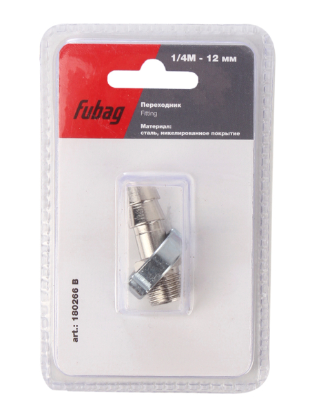 Разъемное соединение Fubag переходник 1/4"M на елочку 12мм   (180266 В)
