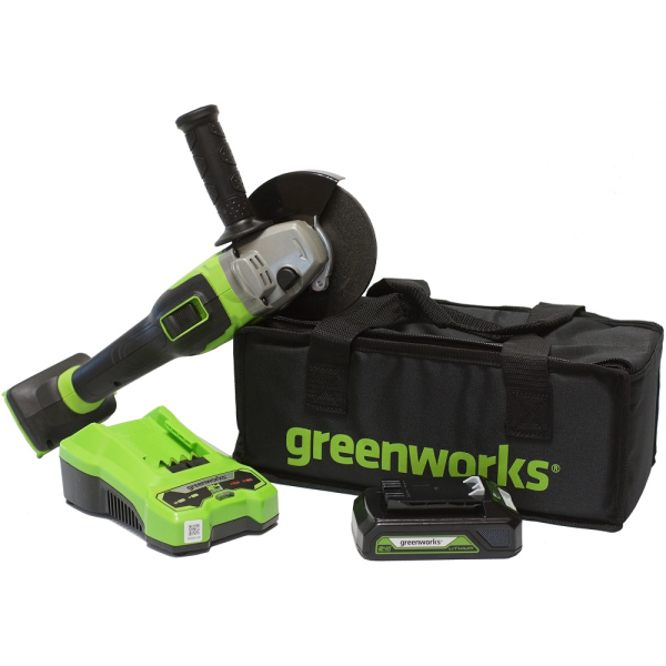 УШМ GREENWORKS GD24AG 24V АКБ 2 Ач и з/у в сумке   3200207UA