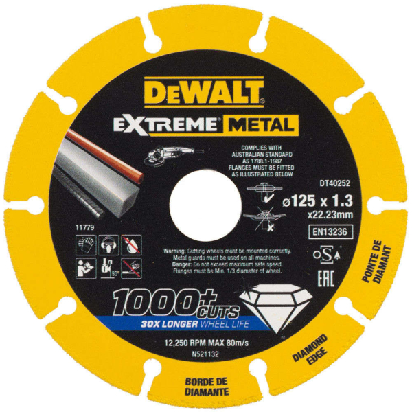 Диск алмазный DEWALT DT 40252 125*22,2 мм сегмент