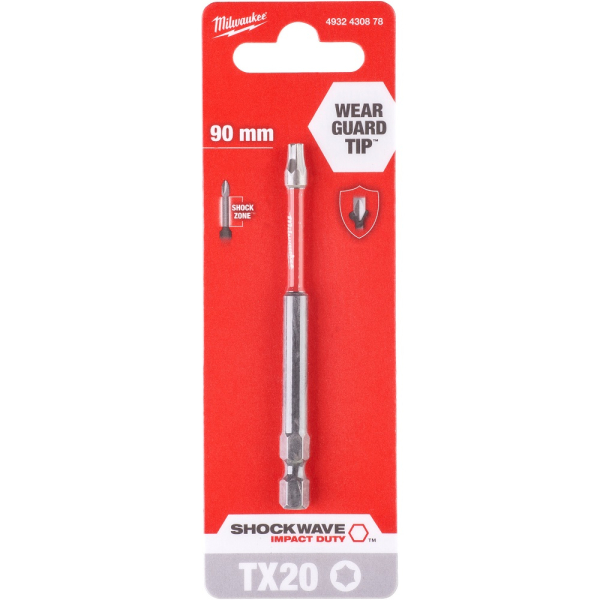 Бита Milwaukee SHOCKWAVE TX20 90мм