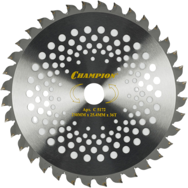 Нож CHAMPION для триммера 36 зубчатый d=230*25.4mm  твердосплавные зубцы   C5172