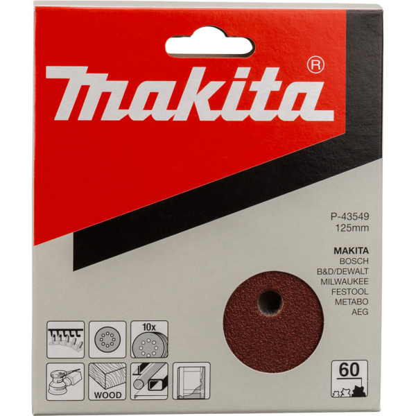 Круг шлифовальный Makita d-125 мм К-60     .P-43549