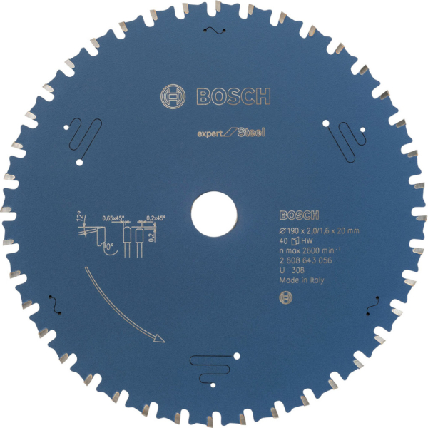Диск п/п BOSCH 190*20*40T   2.608.643.056