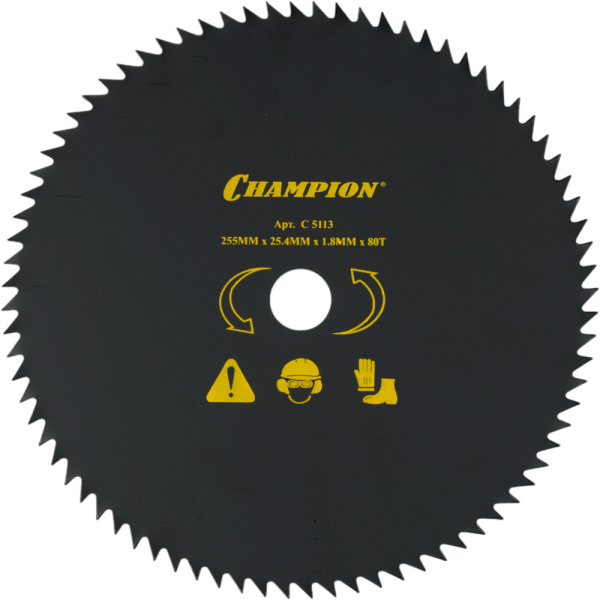Нож CHAMPION для триммера 80 зубчатый d=255*25.4mm  остроугольные зубцы   C5113