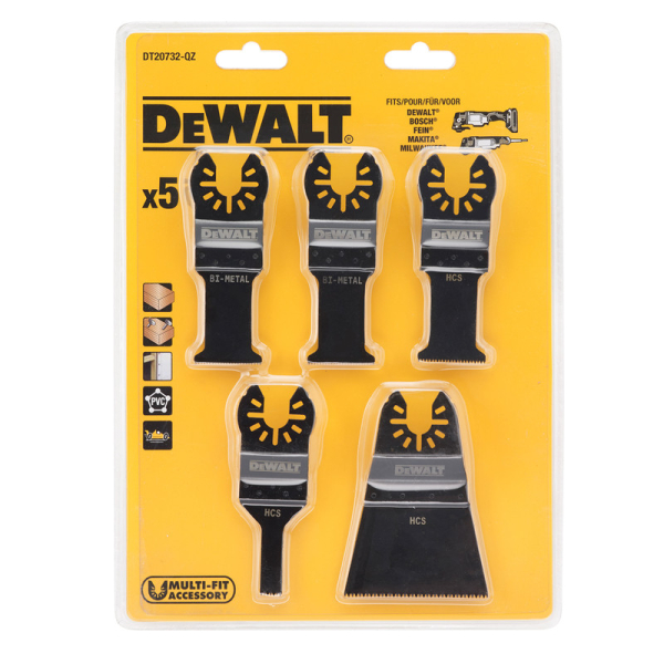 Набор насадок DEWALT для мультитула 5 шт   DT20732