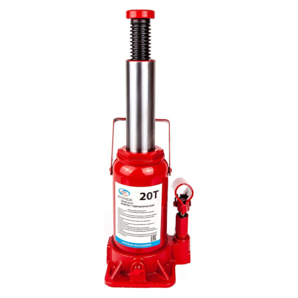 Домкрат AUTOVIRAZH гидравлический бутылочный 20 т в коробке   AV-074220