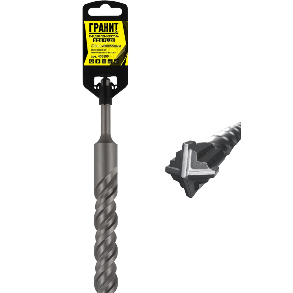 Бур ГРАНИТ SDS+ Quadro-X 30,0*600