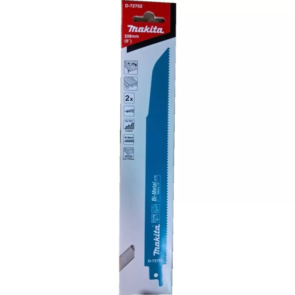 Полотно пильное Makita для сабельной пилы 228*1,25*10TPI 2шт.   D-72752
