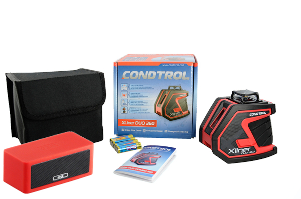 Лазерный уровень CONDTROL XLiner Duo 360 + колонка Boomsonix   1-2-170