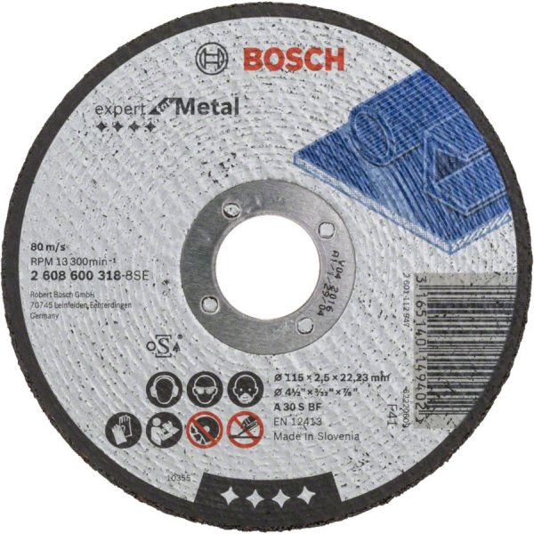 Диск абразивный BOSCH 115*22*2,5 металл     2.608.600.318