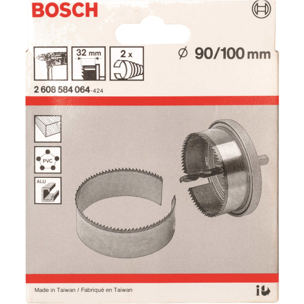 Набор пильных коронок BOSCH 90-100мм 2 шт   2.608.584.064