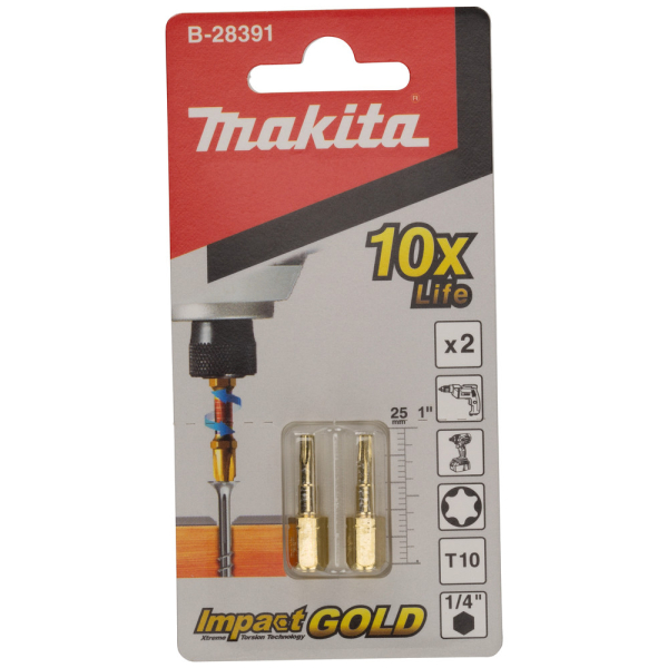 Бита Makita Impact T10-25 мм  2 шт   B-28391