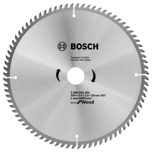 Диск пильный BOSCH WO ECO 254*30*80T