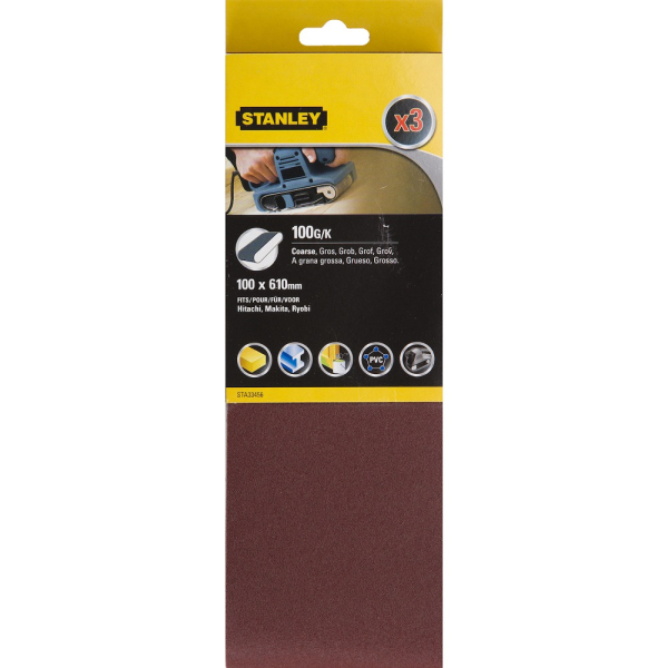 Лента шлифовальная STANLEY 100*610 K-100   STA33456
