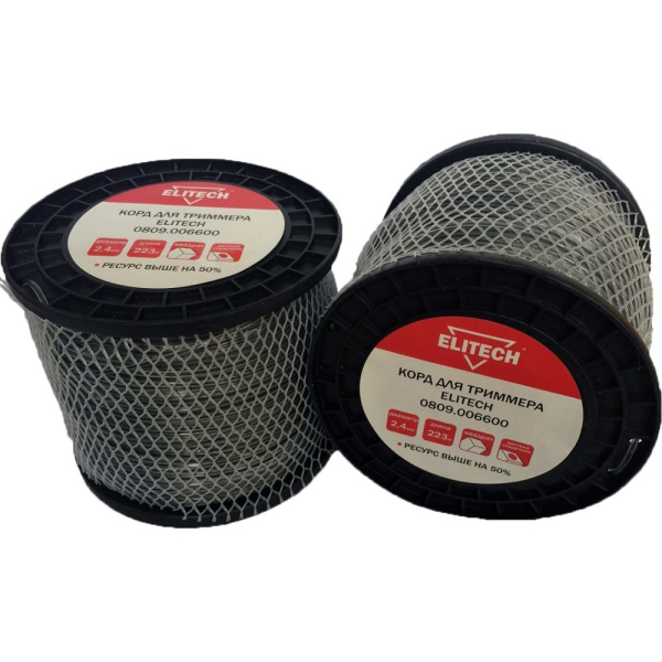 Леска ELITECH 2,4*223 м би-материал (квадрат)