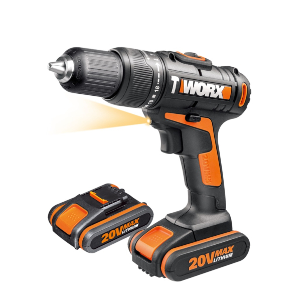 Дрель аккумуляторная WORX WX371.1  20V 2,0Ач кейс