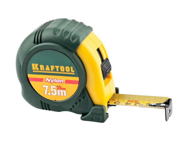 Рулетка KRAFTOOL EXPERT с нейлоновым покрытием 7,5м х 25мм