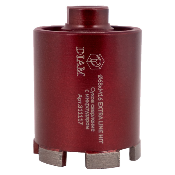 Сверло алмазное для подрозетника DIAM Extra Line HIT 68x6хM16 по бетону   311117