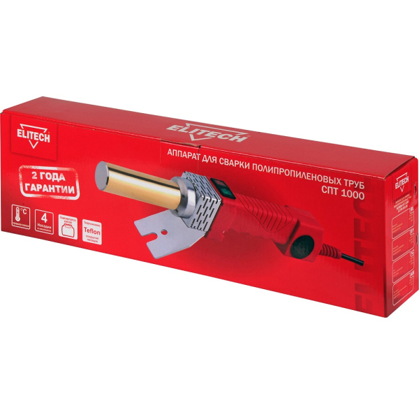 Сварочный аппарат ELITECH СПТ 1000 (E1704.002.00) для полипропиленовых труб