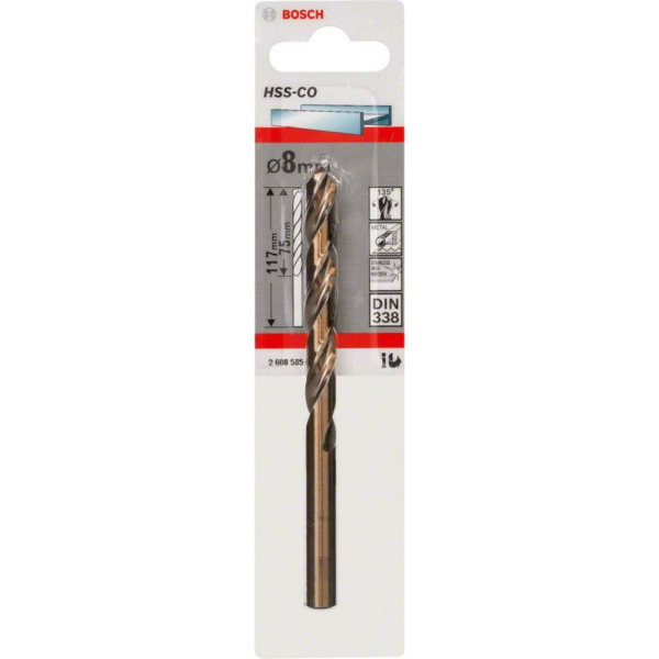 Сверло BOSCH HSS-Co Standardline 8*117 по металлу   2.608.585.860