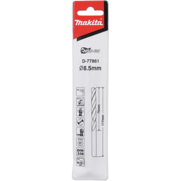 Сверло Makita по металлу HSS-GS 8.5*117   D-77861