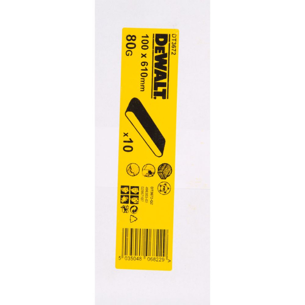 Лента шлифовальная DEWALT 100*610 Р-80   DТ 3672 QZ