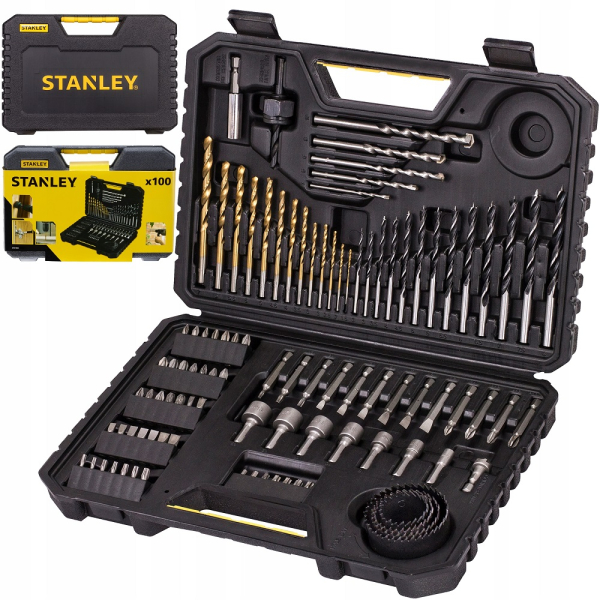 Набор сверл, коронок и бит STANLEY из 100шт   STA7205
