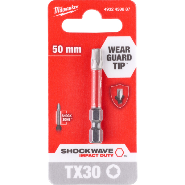 Бита Milwaukee SHOCKWAVE TX30 50мм