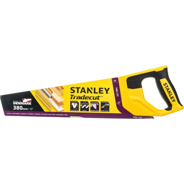 Ножовка STANLEY TRADECUT по дереву с закаленным зубом 11х450мм     STHT20355-1