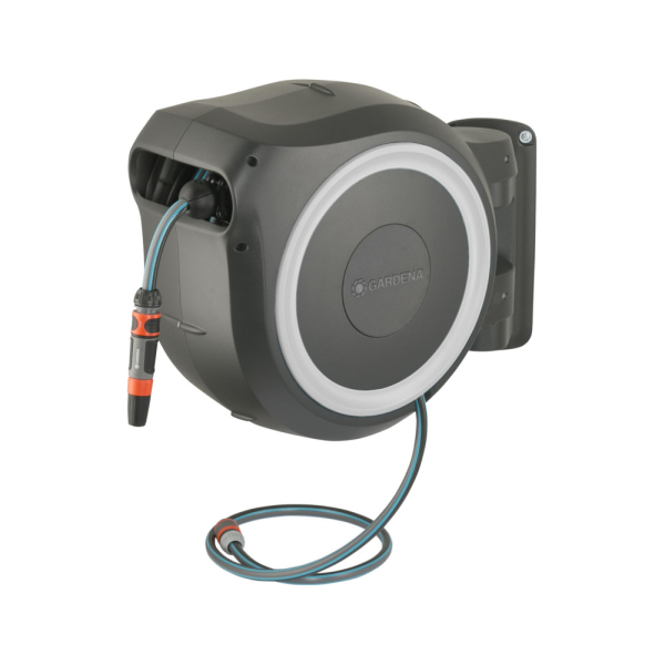 Катушка со шлангом настенная автоматическая Gardena RollUp XL белая   18632-20.000.00