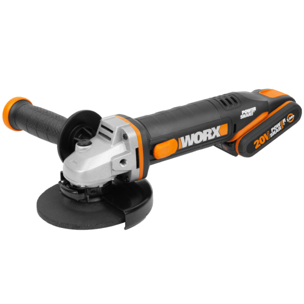 УШМ WORX WX803 аккумуляторная АКБx1*2,0Ач+1*4,0 Ач