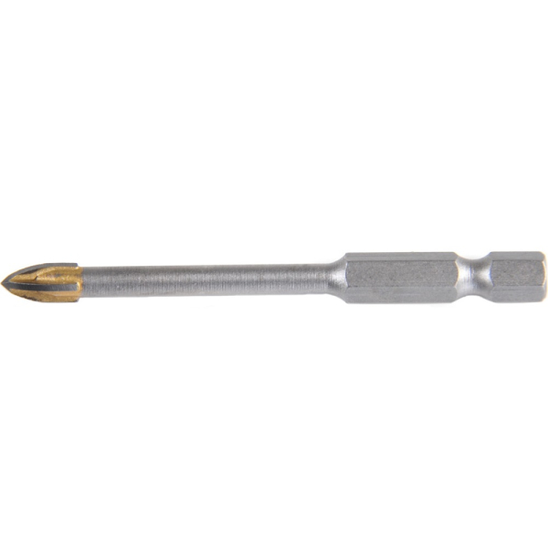 Сверло ELITECH по стеклу и кафелю 6*75мм HEX1/4"   1820.104900